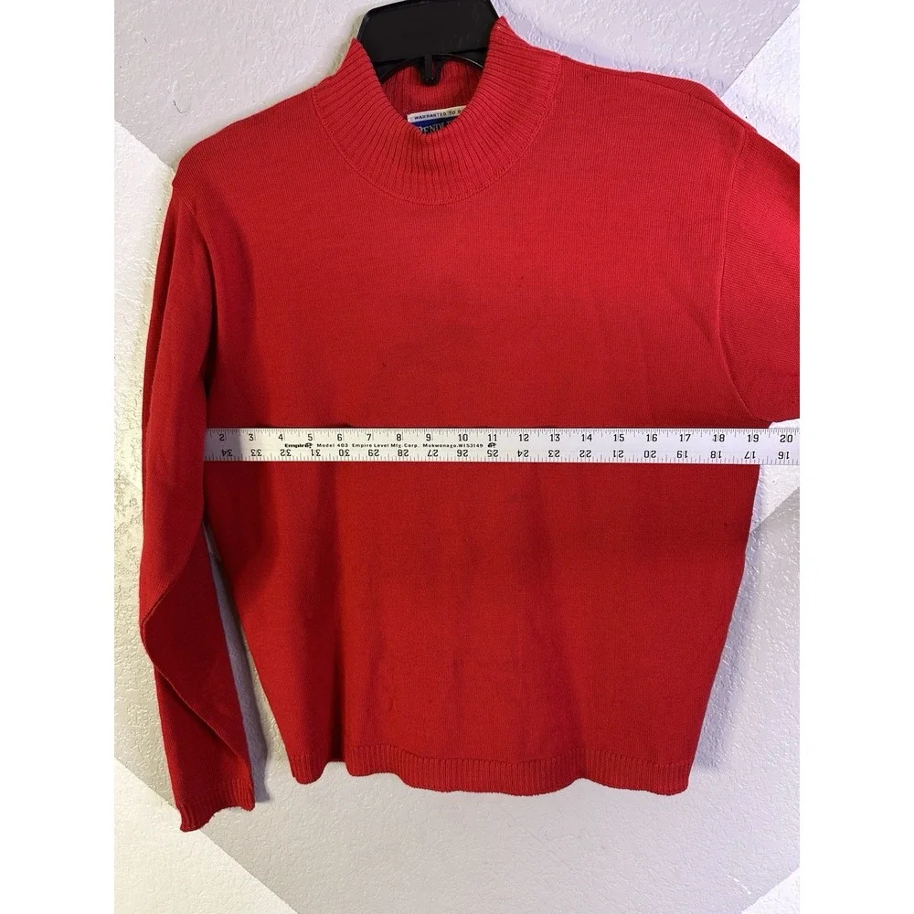 Vintage Pendleton Sweater Womens Size Medium Red Crewneck Pullover Wool USA 90s - Picture 8 of 12